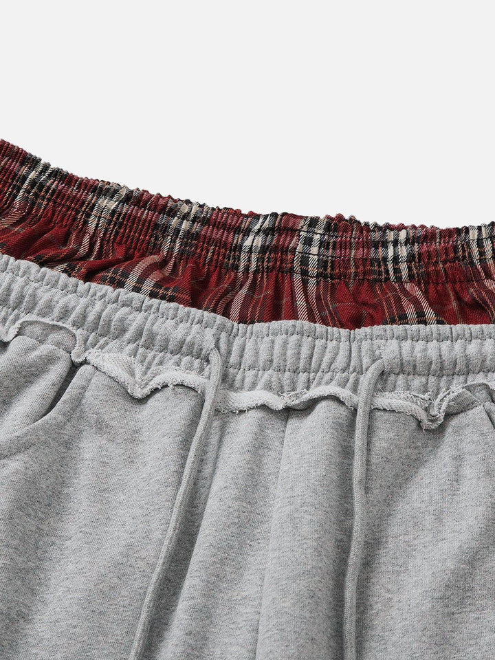Layered Waist Baggy Sweatpants