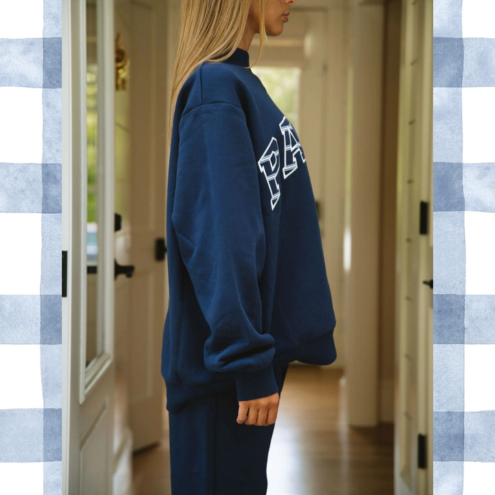 Varsity Crest Mockneck Sweatshirt