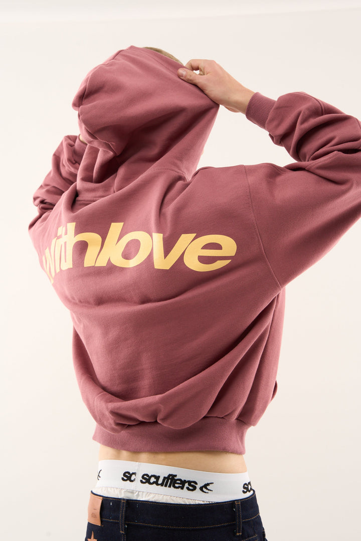 WithLove Burgundy Hoodie
