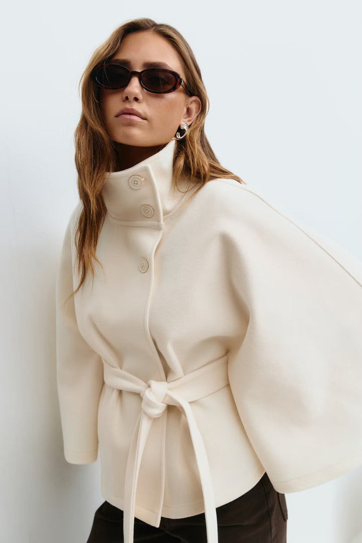 Regal Belted Cape Jacket