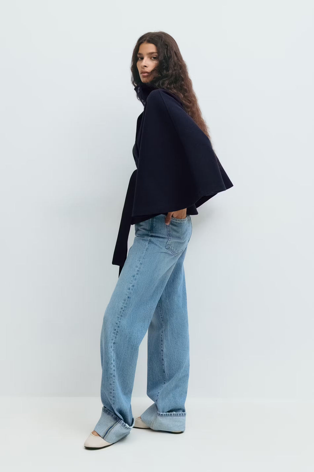 Regal Belted Cape Jacket