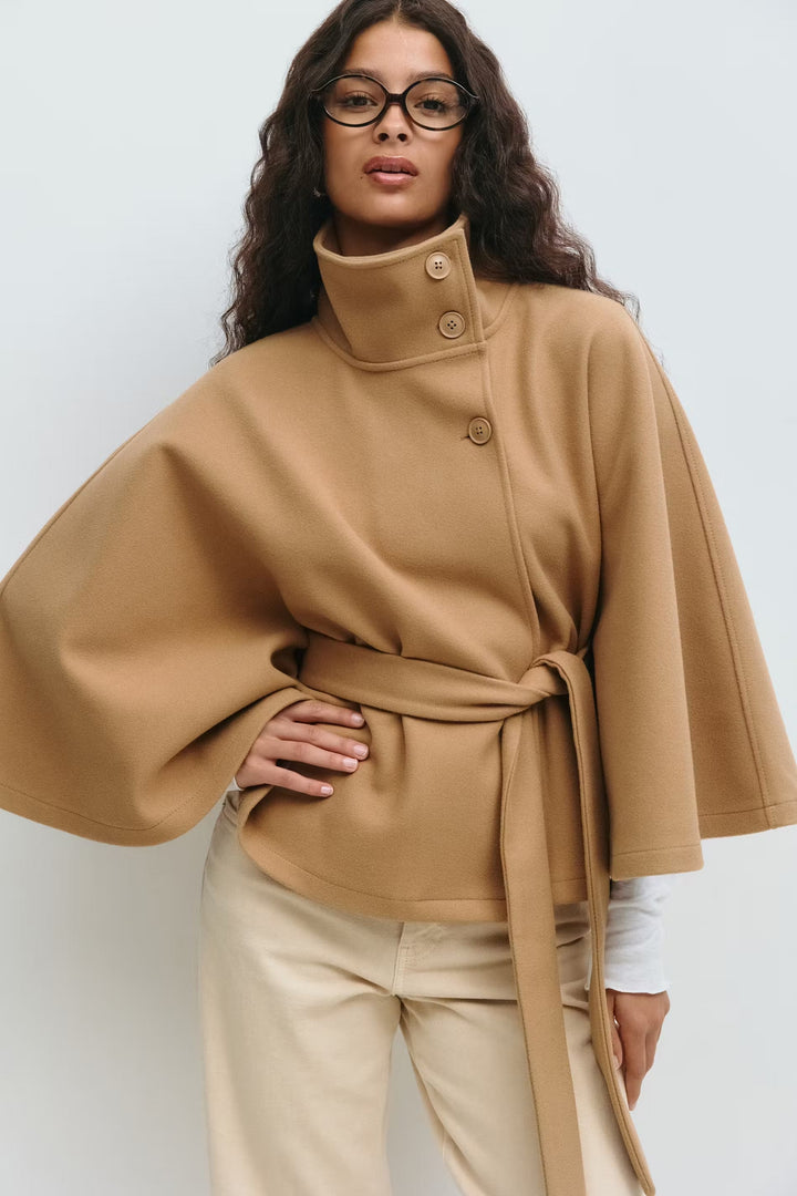 Regal Belted Cape Jacket