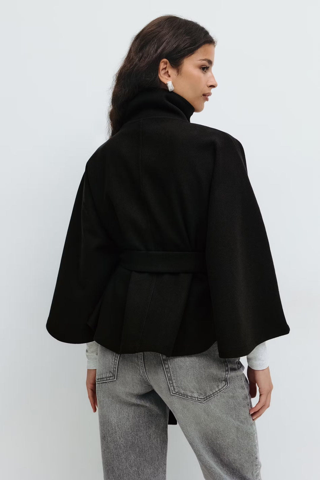 Regal Belted Cape Jacket