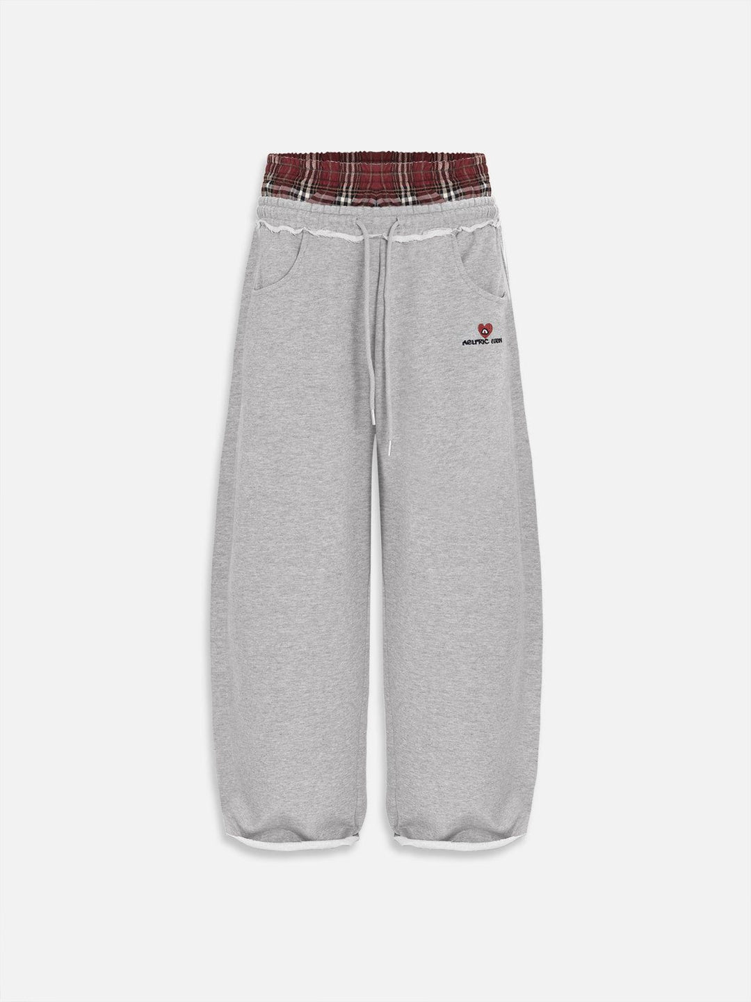 Layered Waist Baggy Sweatpants