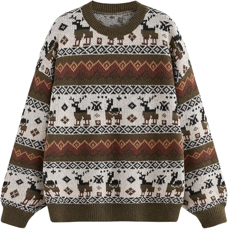 Vintage Nordic Knit Sweater