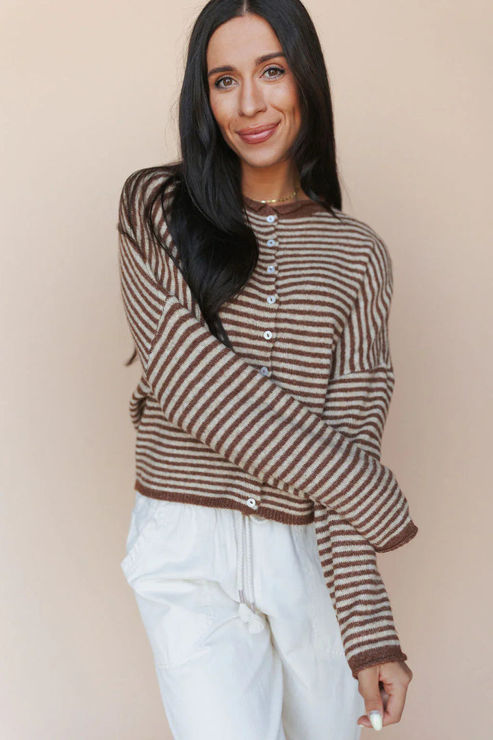Eden Pinstripe Cardigan