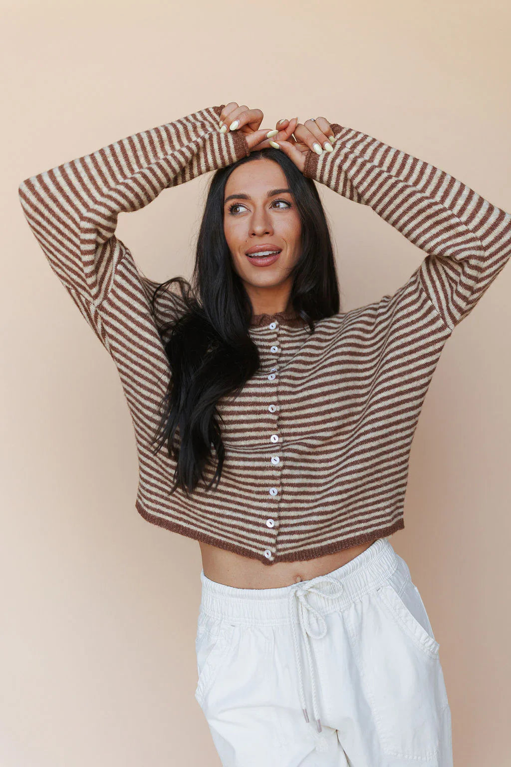 Eden Pinstripe Cardigan
