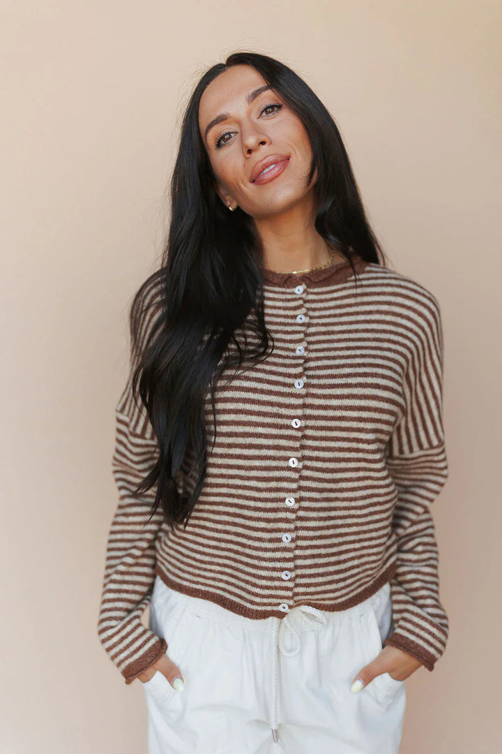 Eden Pinstripe Cardigan