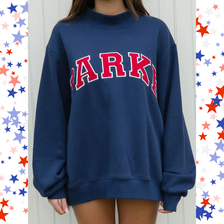 Varsity Crest Mockneck Sweatshirt