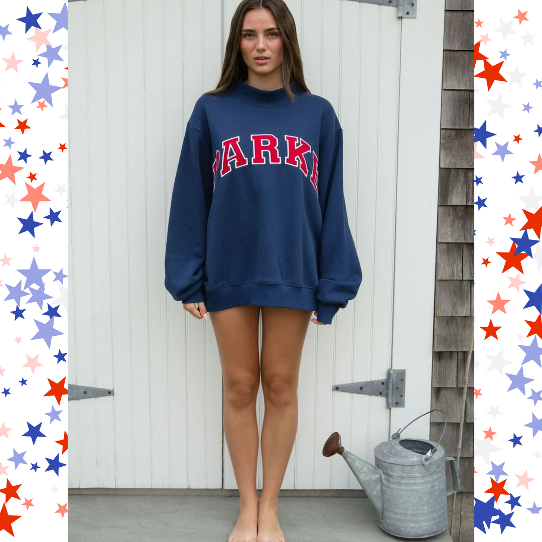 Varsity Crest Mockneck Sweatshirt
