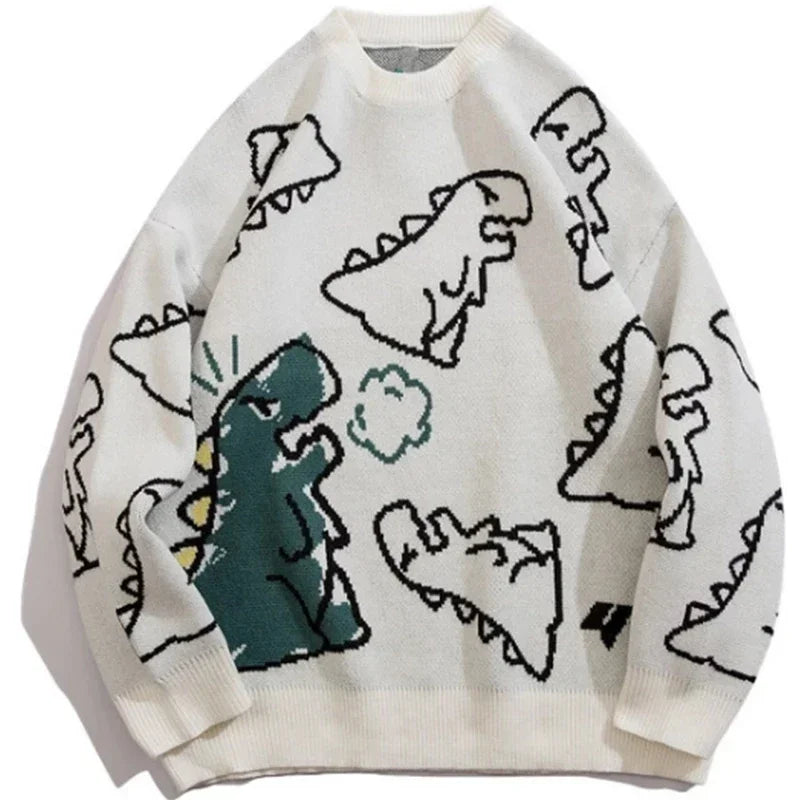 Retro Dino Knit Sweater