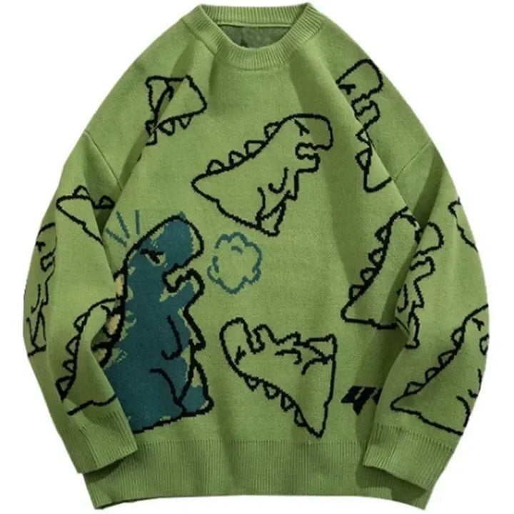 Retro Dino Knit Sweater