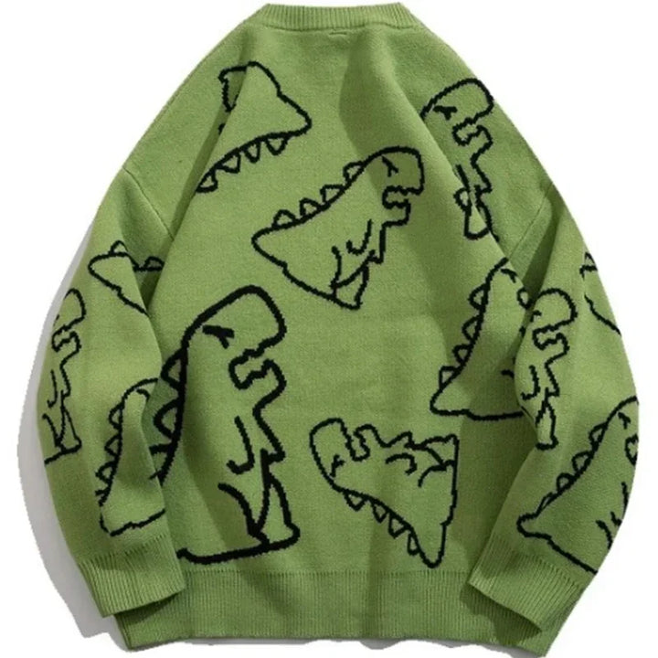 Retro Dino Knit Sweater