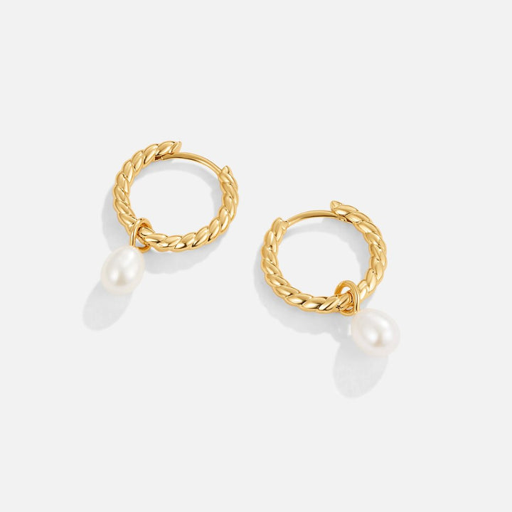 Lila Pearl Twist Earrings