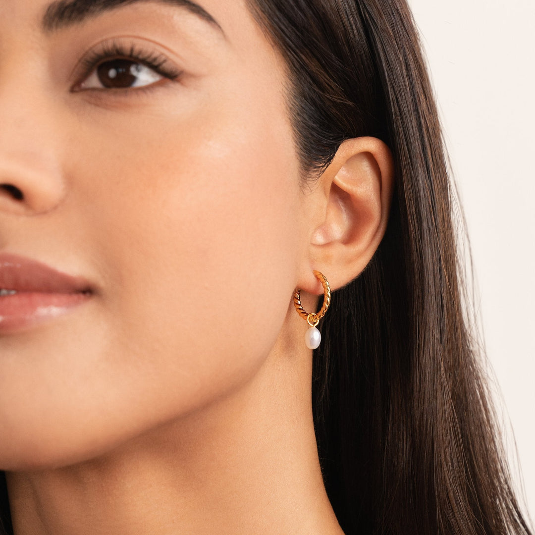 Lila Pearl Twist Earrings